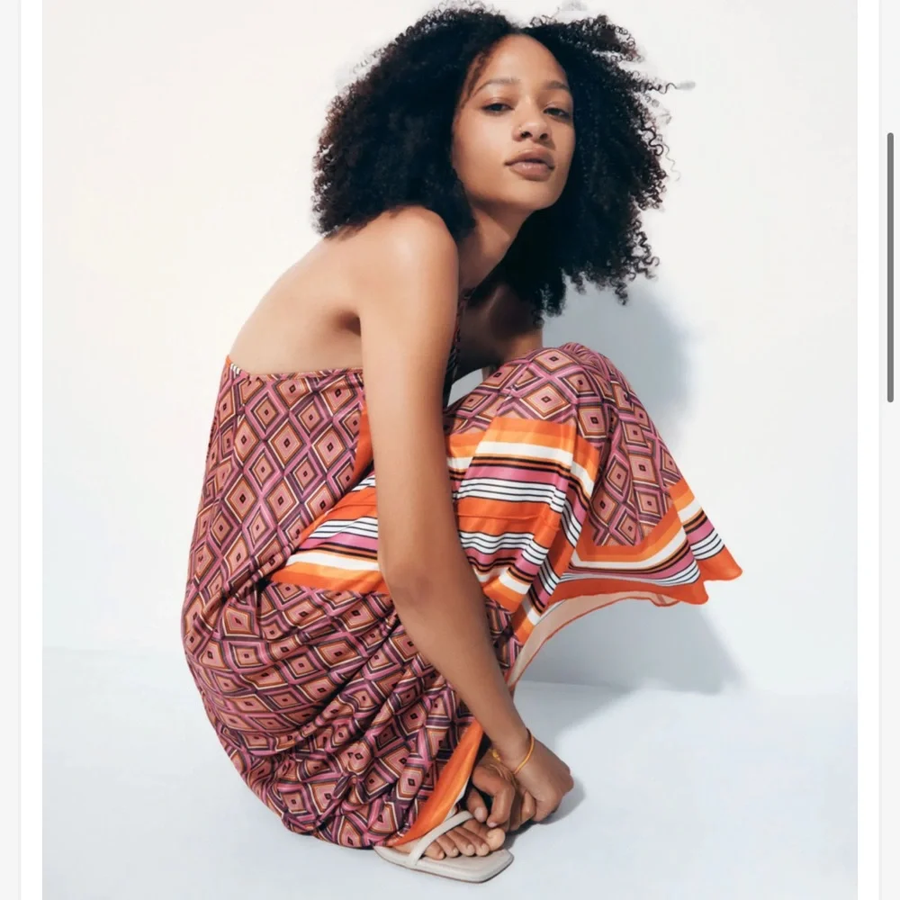 ZARA PRINTED MIDI DRESS - Picture 2 of 10